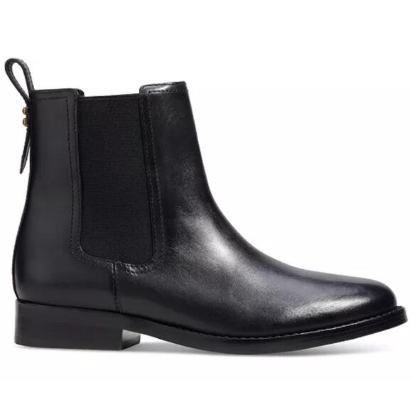 B53 Coach Maeve Sculpted C Leather Chelsea Booties 8.5 Urban Off Duty Model - Picture 2 of 10